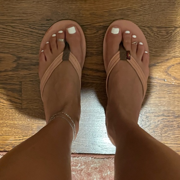 Rainbow Shoes - Rainbow Single Layer Arch Support 1/2 strap flip flops Pink